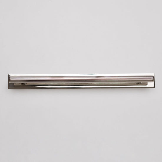 Solid Brass Straight Knurled Kitchen Pull Handles & Knobs - Polished Nickel Finish - Brass bee