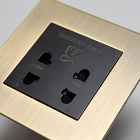 Antique Brass Switches and Sockets - Straight Knurled Design - Brass bee