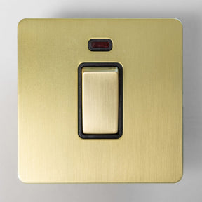 Foundry Series Knurled Toggle Switches and Sockets – Satin Brass - Brass bee