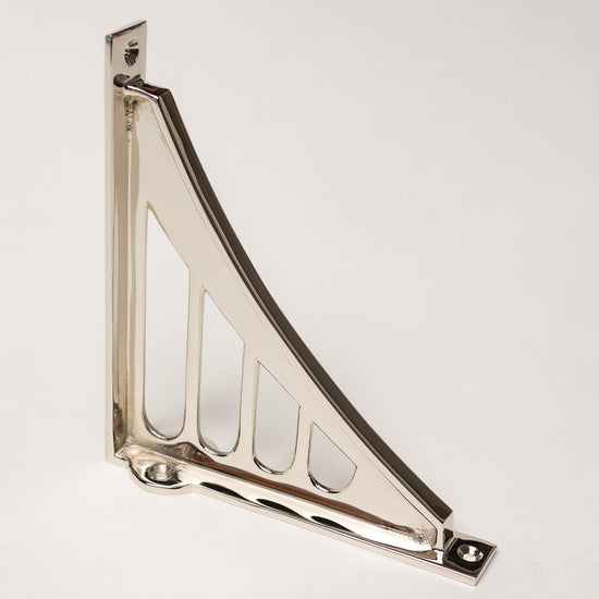 Solid Brass Morpeth Shelf Brackets - Nickel - Brass bee