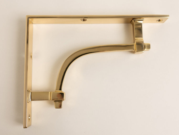Polished Brass Vintage Industrial Style Solid Brass Shelf Brackets - Brass bee