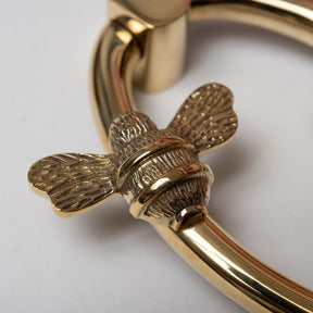 Solid Brass Nectar Bee Door Knockers - Premium Size - Brass bee
