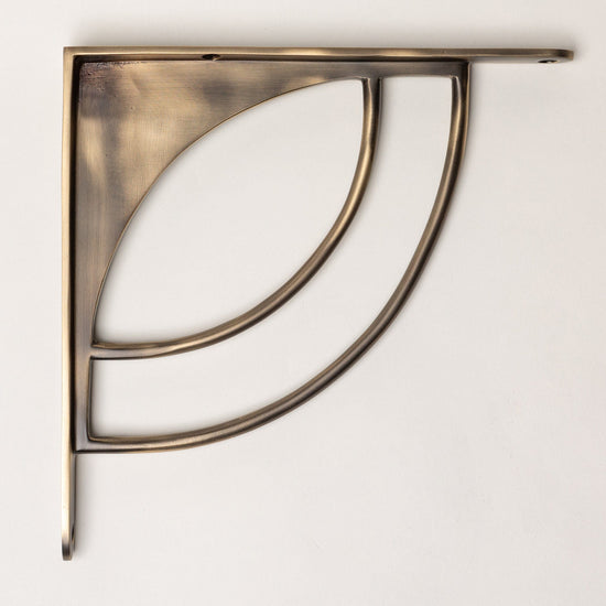 Solid Brass Castle Shelf Brackets - Antique Brass - Brass bee