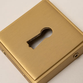 Satin Brass Straight Knurled Lever Handles - Solid Brass - Brass bee