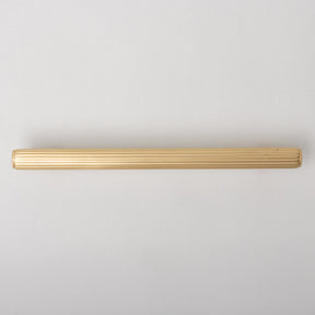 Solid Brass Straight Knurled Kitchen Pull Handles & Knobs - Satin Brass Finish - Brass bee