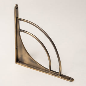 Solid Brass Castle Shelf Brackets - Antique Brass - Brass bee