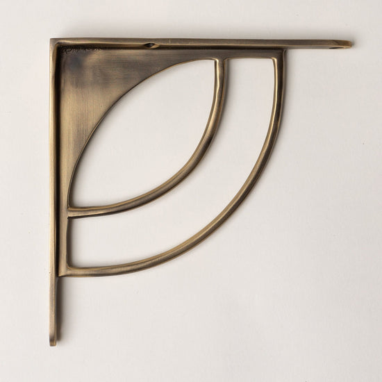 Solid Brass Castle Shelf Brackets - Antique Brass - Brass bee