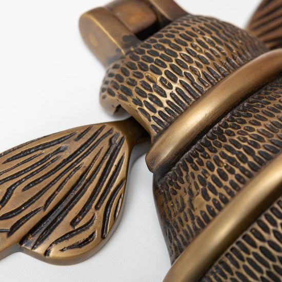Solid Brass Queen Bee Door Knockers - Premium Size - Brass bee
