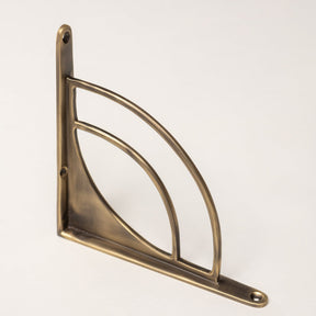 Solid Brass Castle Shelf Brackets - Antique Brass - Brass bee