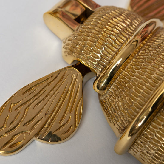 Solid Brass Queen Bee Door Knockers - Premium Size - Brass bee