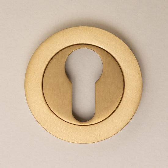 Satin Brass Straight Knurled Lever Handles - Solid Brass - Brass bee