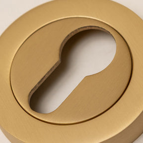 Satin Brass Straight Knurled Lever Handles - Solid Brass - Brass bee