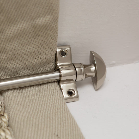 Nickel Stair Rods with Mushroom Finials - 725mm