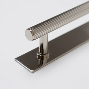 Solid Brass Straight Knurled Kitchen Pull Handles & Knobs - Polished Nickel Finish - Brass bee