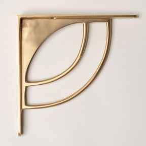 Solid Brass Castle Shelf Brackets - Satin Brass - Brass bee