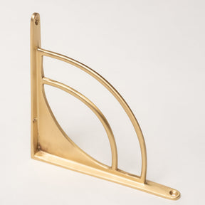 Solid Brass Castle Shelf Brackets - Satin Brass - Brass bee