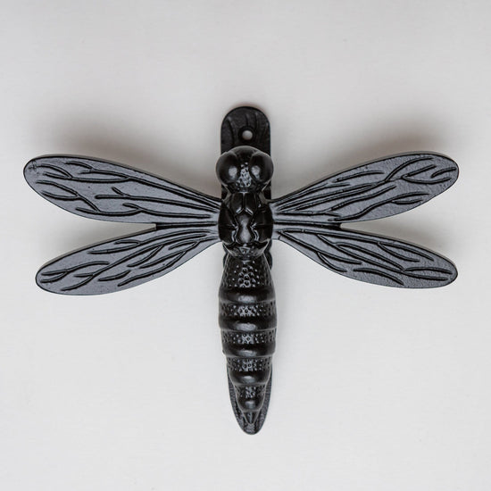 Brass Dragonfly Door Knocker - Black Finish - Brass bee