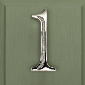 Premium Floating Engraved House Numbers in Nickel Finish 0-9 - Brass bee