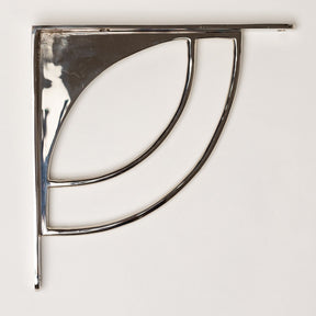 Solid Brass Castle Shelf Brackets - Nickel - Brass bee