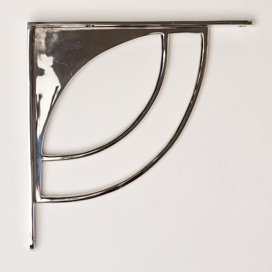 Solid Brass Castle Shelf Brackets - Nickel - Brass bee