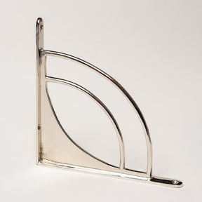 Solid Brass Castle Shelf Brackets - Nickel - Brass bee