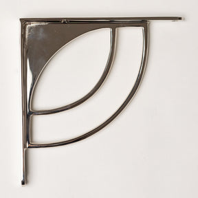 Solid Brass Castle Shelf Brackets - Nickel - Brass bee