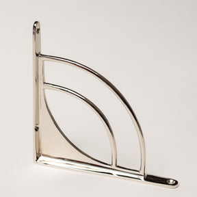 Solid Brass Castle Shelf Brackets - Nickel - Brass bee