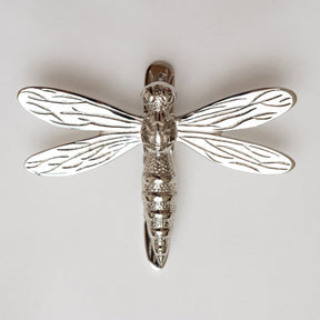 Brass Dragonfly Door Knocker - Nickel Finish - Brass bee