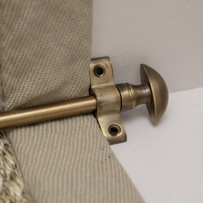 Antique Brass Stair Rods with Mushroom Finials - 725mm - Brass bee