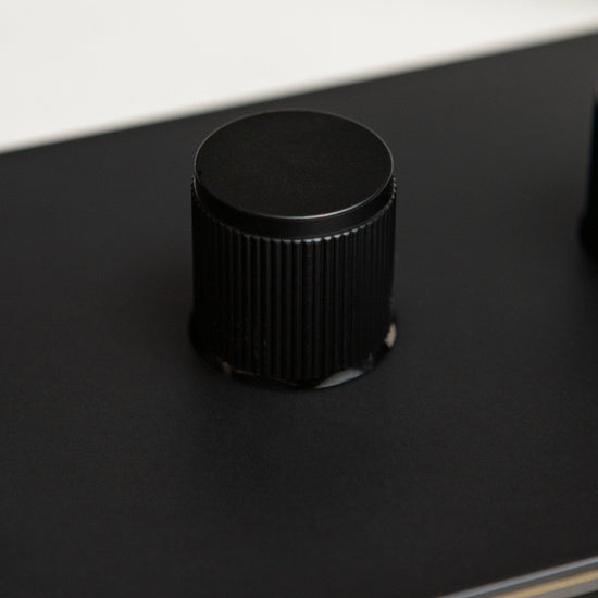 Matte Black Switches and Sockets - Straight Knurled Design - Brass bee