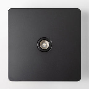 Matte Black Switches and Sockets - Straight Knurled Design - Brass bee