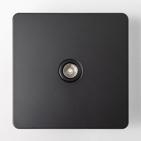 Matte Black Switches and Sockets - Straight Knurled Design - Brass bee