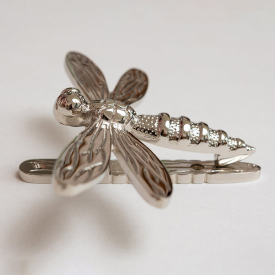 Brass Dragonfly Door Knocker - Nickel Finish - Brass bee