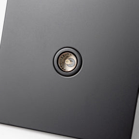 Matte Black Switches and Sockets - Straight Knurled Design - Brass bee