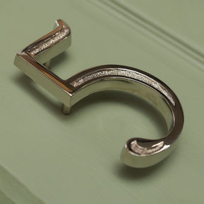 Premium Floating Engraved House Numbers in Nickel Finish 0-9 - Brass bee