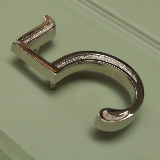 Premium Floating Engraved House Numbers in Nickel Finish 0-9 - Brass bee
