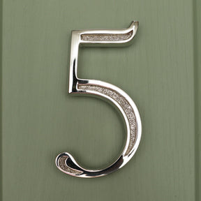 Premium Floating Engraved House Numbers in Nickel Finish 0-9 - Brass bee