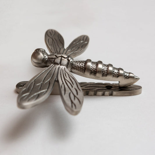 Brass Dragonfly Door Knocker - Pewter Finish - Brass bee