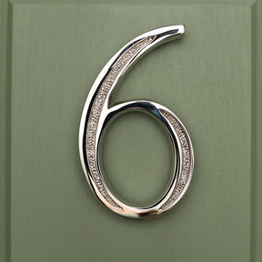 Premium Floating Engraved House Numbers in Nickel Finish 0-9 - Brass bee
