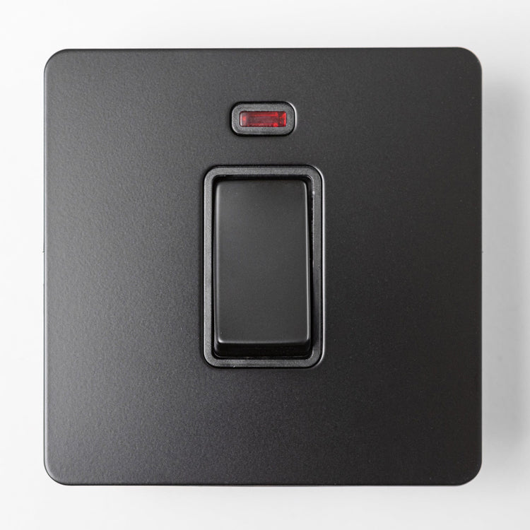 Matte Black Switches and Sockets - B Series