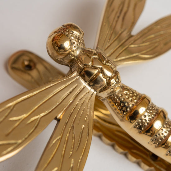 Brass Dragonfly Door Knocker - Brass Finish - Brass bee