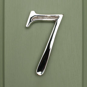 Premium Floating Engraved House Numbers in Nickel Finish 0-9 - Brass bee