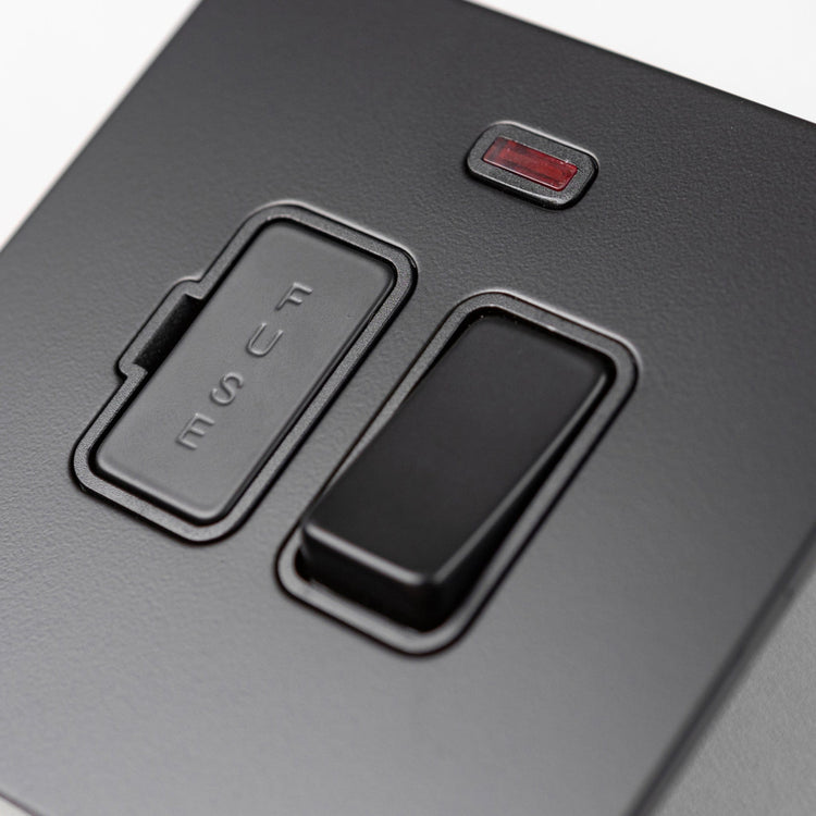 Matte Black Switches and Sockets - B Series