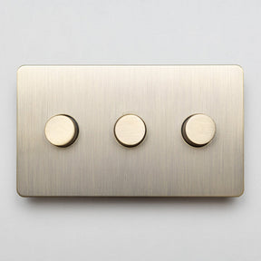 Antique Brass Switches and Sockets - Straight Knurled Design - Brass bee