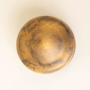 Straight Knurled Design Solid Brass Centre Door Knob - Brass bee
