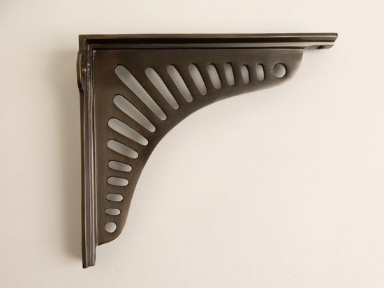 Antique Brass Sunrise Shelf Brackets - Heavy Duty Solid Brass - Brass bee