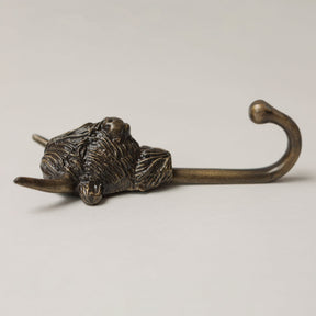 Highland Cow Coat Hook - Heritage Finish - Brass bee