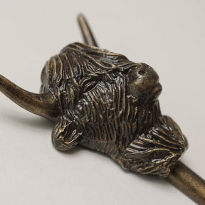 Highland Cow Coat Hook - Heritage Finish - Brass bee