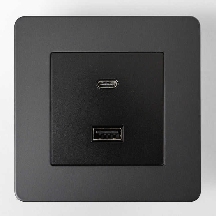 Matte Black Switches and Sockets - B Series