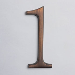 Premium Floating Plain House Numbers in Oiled Bronze Finish 0-9 - Brass bee